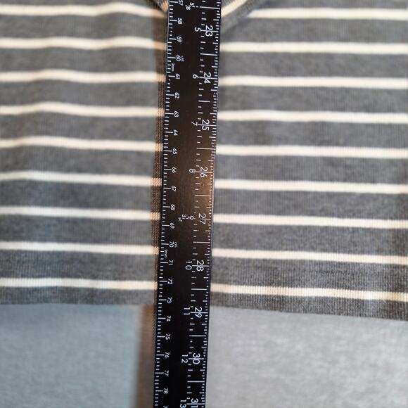 Vintage Polo Ralph Lauren XL Long Sleeve Stripe Shirt Gray White Cotton - Picture 8 of 12